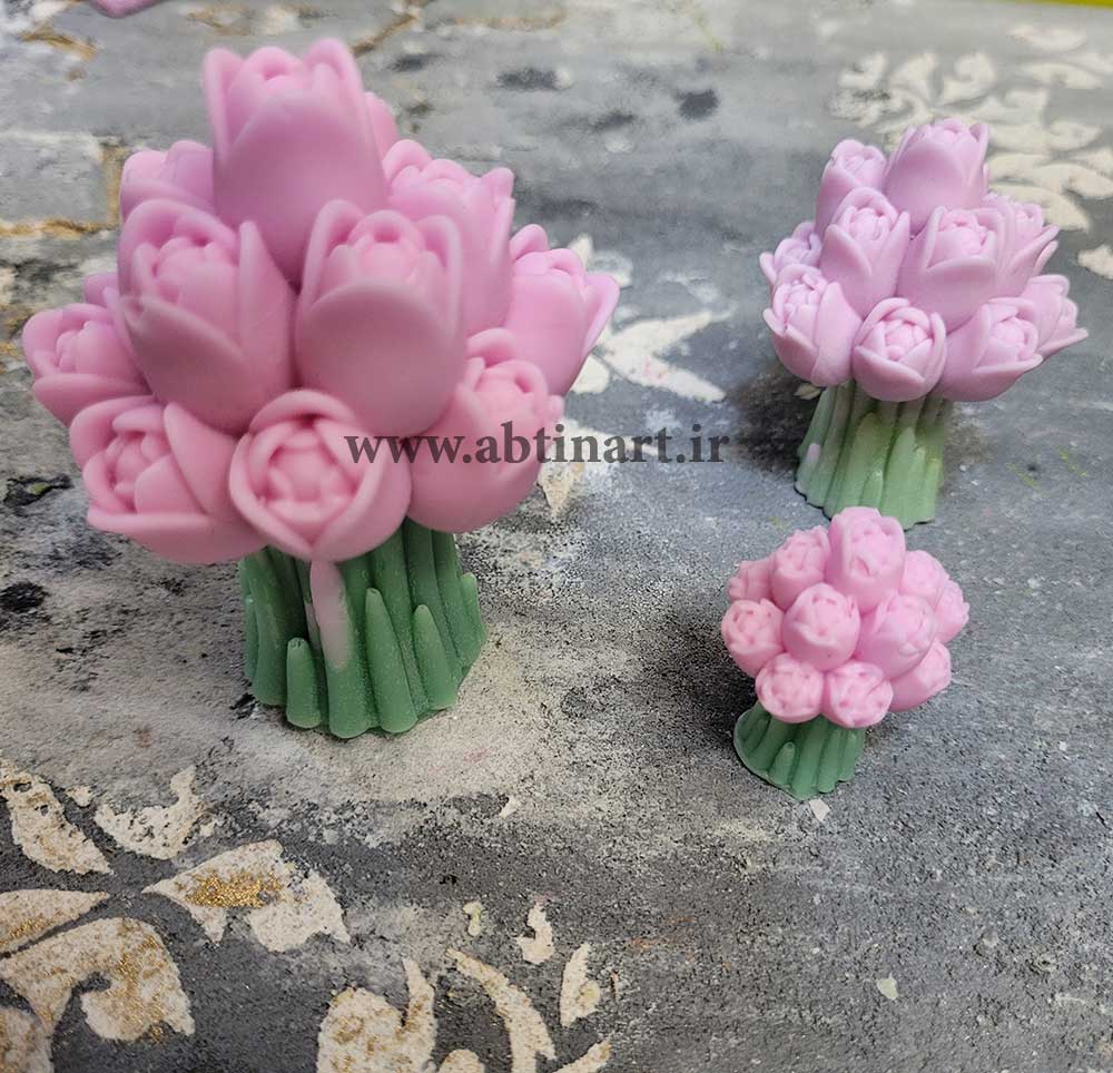 قالب سیلیکونی دسته گل لاله